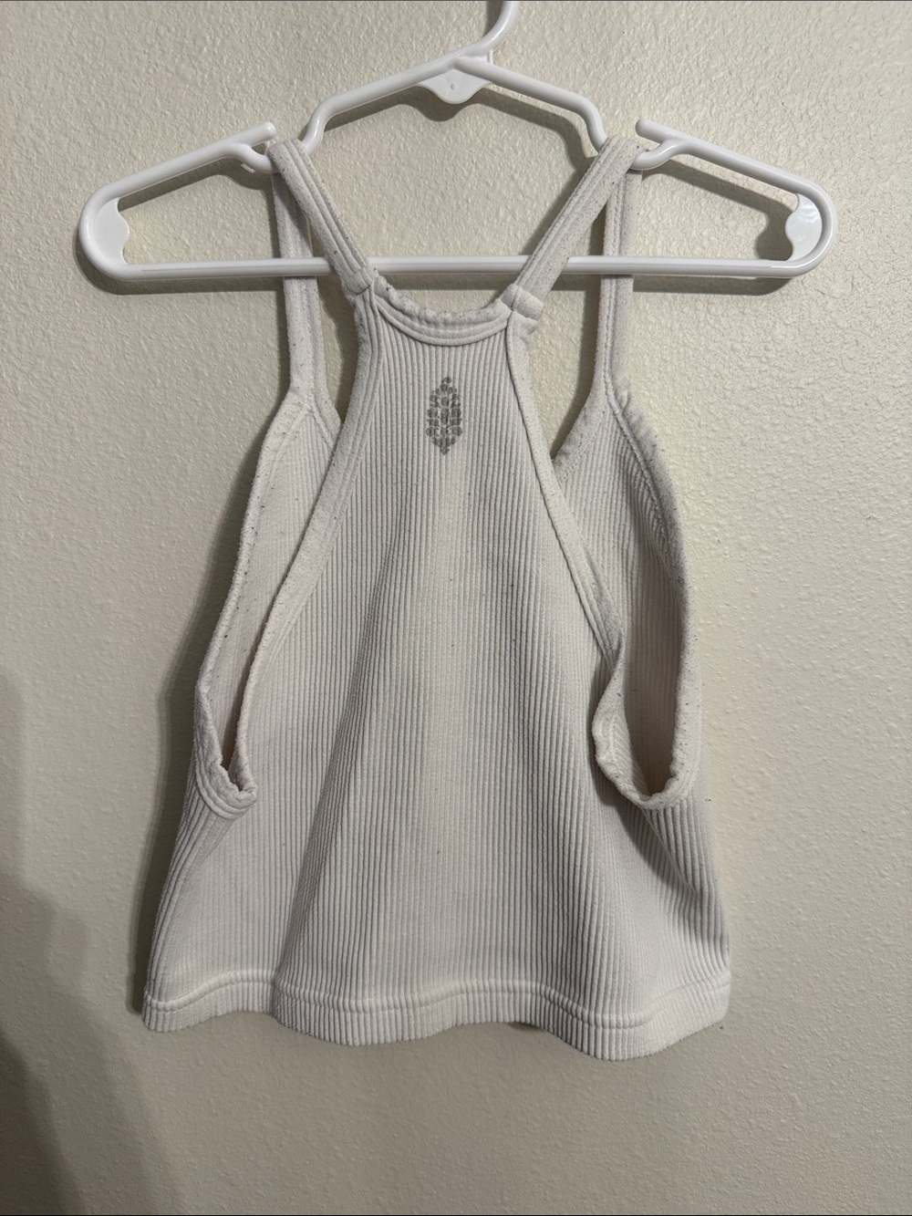 Free People White Ribbed Racerback Tank - Picture 2 of 2